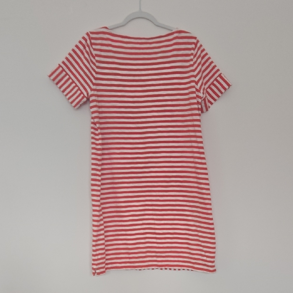 Boden Red and White Striped Dress Preppy Classic Normcore | 12 - Picture 5 of 6